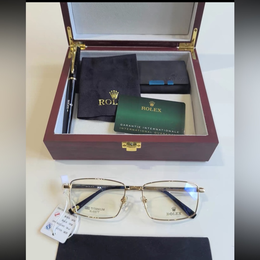 Vintage Rolex Titanium Eyeglasses Full Set with Original Case
